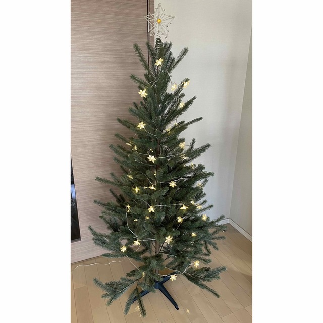 IKEA クリスマスツリー 180cm・LEDライトチェーン･トップ星セット