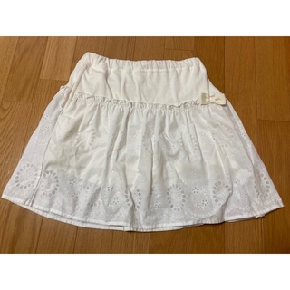エニィファム(anyFAM)のanyFAM 白 スカート　150センチ(スカート)