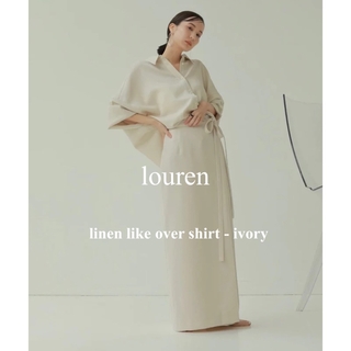 louren linen like over shirt - ivory(シャツ/ブラウス(長袖/七分))