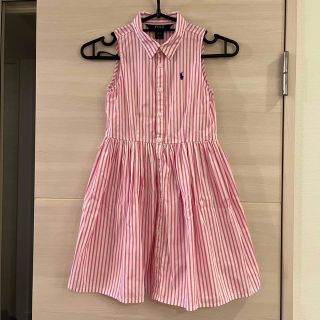 ポロラルフローレン(POLO RALPH LAUREN)の美品 子供服 ポロラルフローレン ノースリーブワンピース 120㎝ 約3万円(ワンピース)