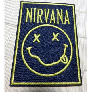 黒黄US四角ニルヴァーナNirvanaアメリカロックバンド刺繍ワッペンDIY衣類(ミュージシャン)