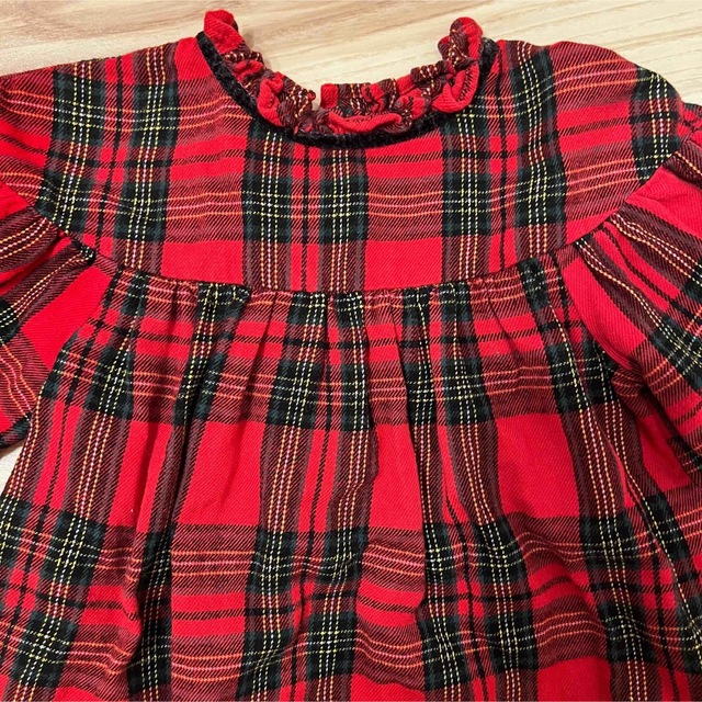 NEXT(ネクスト)のnext 赤チェックワンピース キッズ/ベビー/マタニティのベビー服(~85cm)(ワンピース)の商品写真