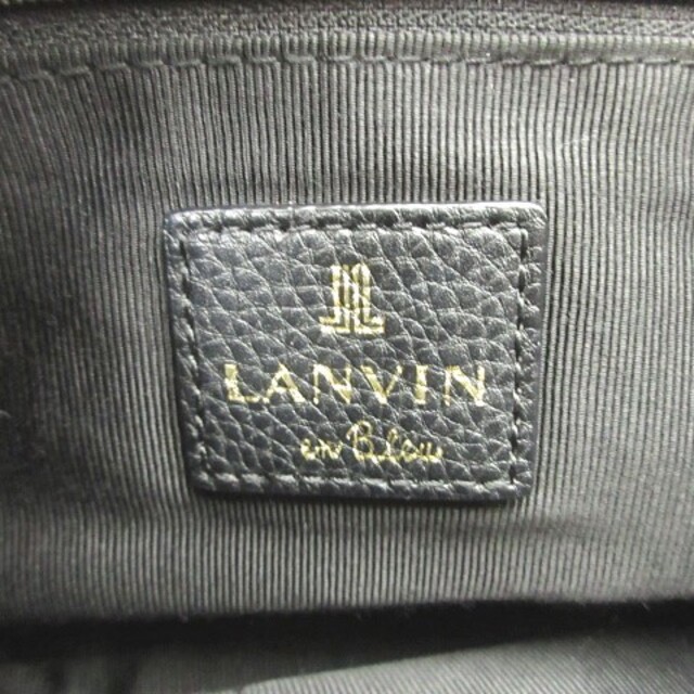 LANVIN en Bleu(ランバンオンブルー)のショルダー バッグ 肩掛け カバン レザー タッセル チャーム 黒 ブラック レディースのバッグ(ショルダーバッグ)の商品写真