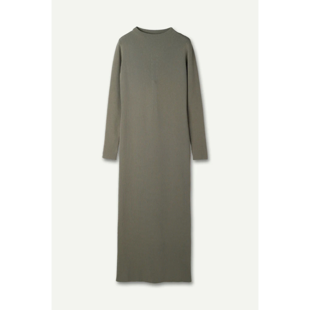 louren boat neck knit pencil dress KHAKI レディースのワンピース(ロングワンピース/マキシワンピース)の商品写真