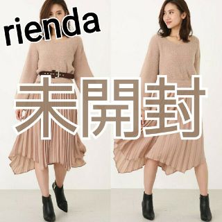 リエンダ(rienda)の【追跡あり/未開封】rienda プリーツコンビKnit OP ニットワンピース(ロングワンピース/マキシワンピース)