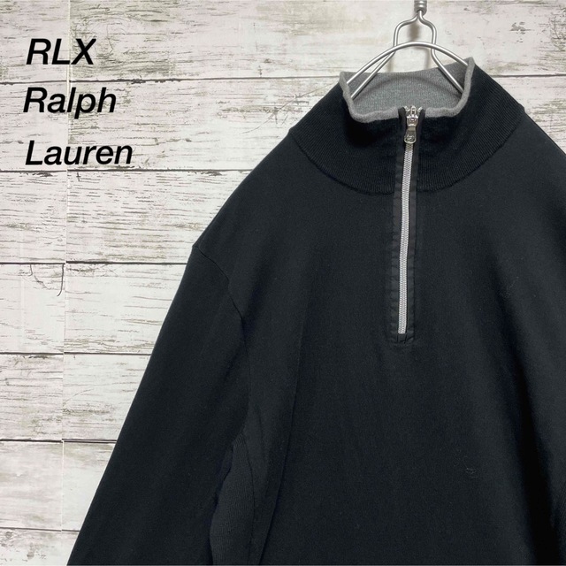 RLX（RalphLauren）(アールエルエックス)のRLX RALPH LAUREN ハーフジップトップス 袖切替 カットソー メンズのトップス(Tシャツ/カットソー(七分/長袖))の商品写真