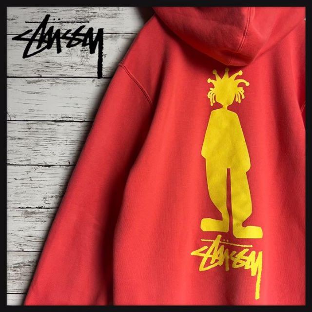 stussy ステューシー スウェットパーカー シャードマン バッグロゴ 両面-