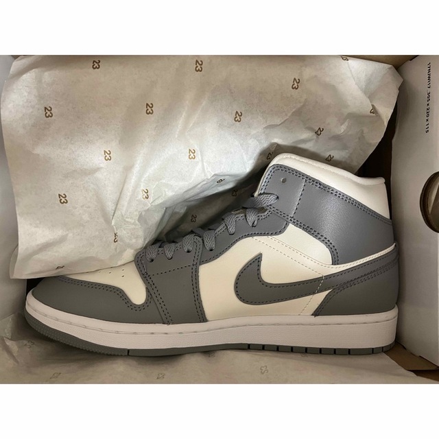 air jordan 1 mid grey/sail