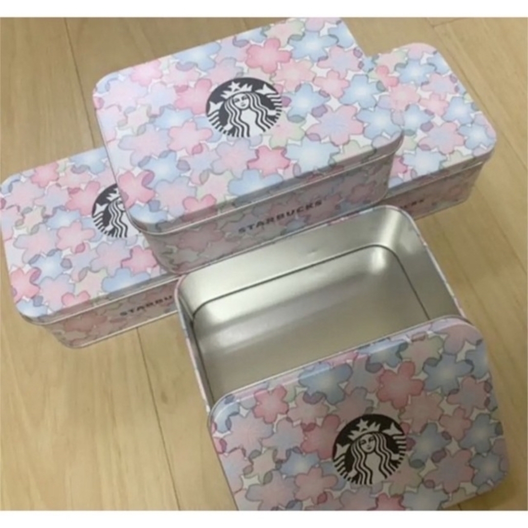 Starbucks Coffee(スターバックスコーヒー)の2/末〆◎花柄スターバックス桜クッキー空き缶可愛い限定マグカップ箱タンブラー好 インテリア/住まい/日用品のキッチン/食器(収納/キッチン雑貨)の商品写真