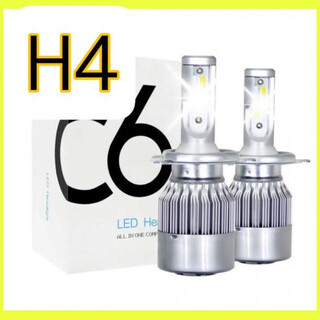 LED ヘッドライト H4 車用  Hi/Lo車検対応 2個セット