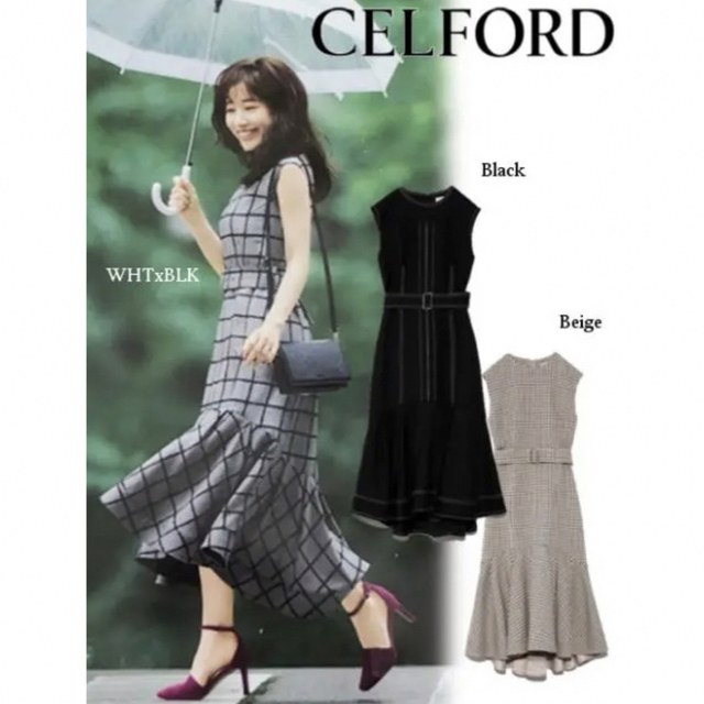 CELFORD(セルフォード)のセルフォード ステッチフィッシュテールワンピース CELFORD  レディースのワンピース(ロングワンピース/マキシワンピース)の商品写真