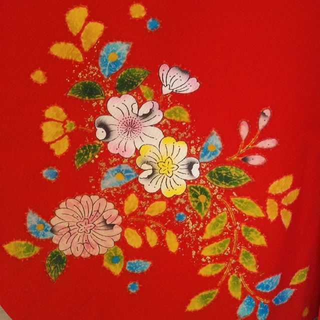 七五三　四つ身　暈し染め　辻が花　着物 キッズ/ベビー/マタニティのキッズ服女の子用(90cm~)(和服/着物)の商品写真