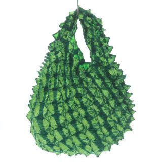 アザー(other)のブンザブロウ SHIBORI PETIT BAG プチバッグ ハンドバッグ 緑(ハンドバッグ)