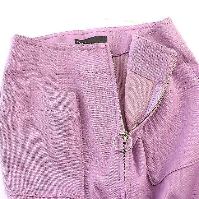 Noble(ノーブル)のノーブル NOBLE スカート ジップ タイトスカート 40 紫 パープル レディースのスカート(ひざ丈スカート)の商品写真
