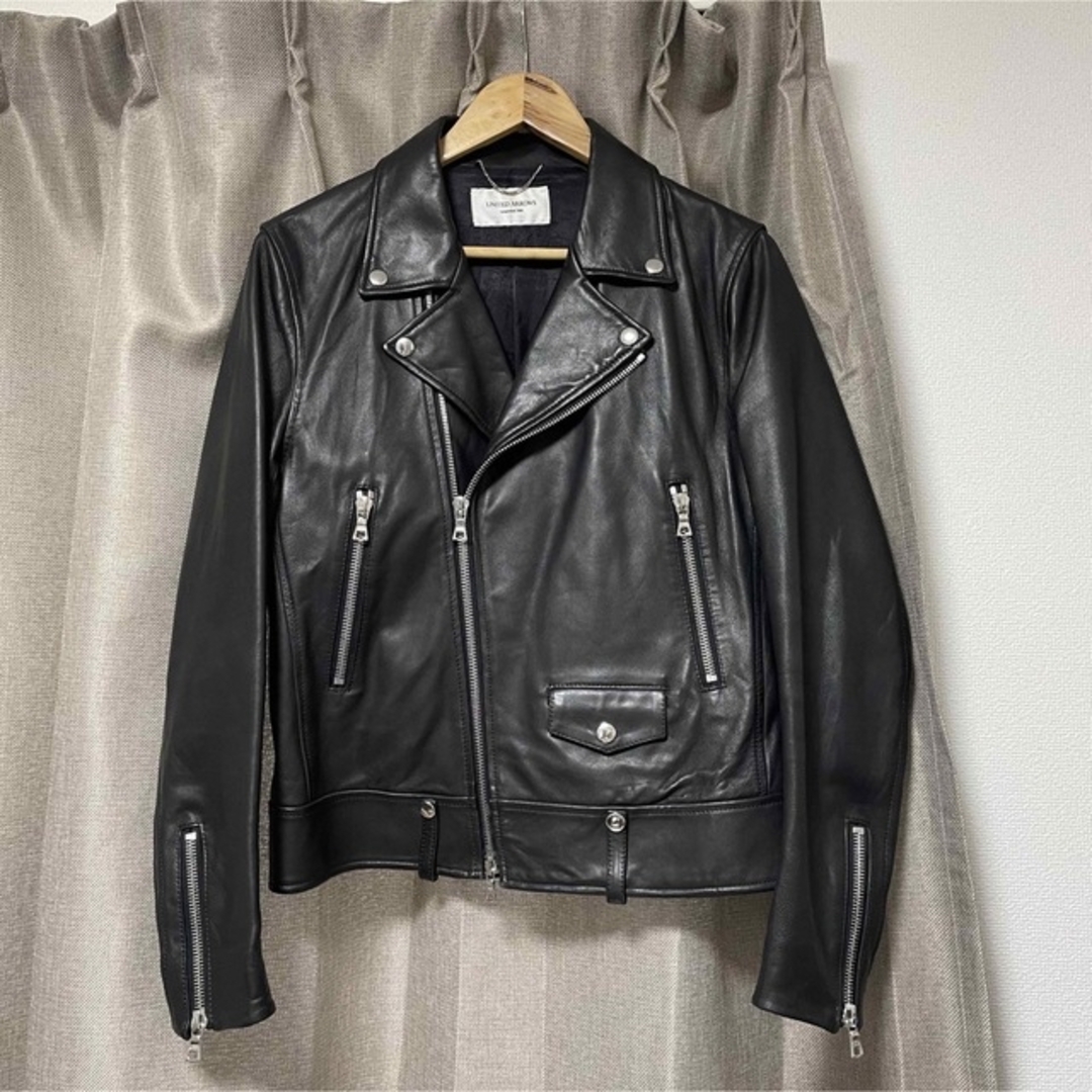 UNITED ARROWS - ユナイテッドアローズ ダブル ライダース 羊革 M