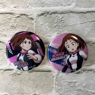 僕のヒーローアカデミア メモリアルグリッター缶バッジ 麗日お茶子(キャラクターグッズ)