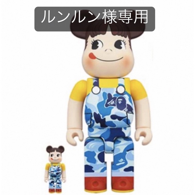 BE@RBRICK BAPE ペコちゃん 100％ & 400％ ブルー