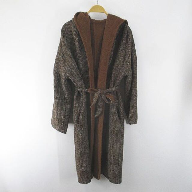 超話題新作 42 フーデッドコート MARA MAX - Mara Max 茶系 ボタンなし ブラウン その他 超話題新作 42 フーデッドコート MARA MAX - Mara Max 茶系 ボタンなし ブラウン その他