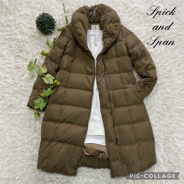 Spick & Span(スピックアンドスパン)のSpick and Span モールスキンロングダウンコート レディースのジャケット/アウター(ダウンコート)の商品写真