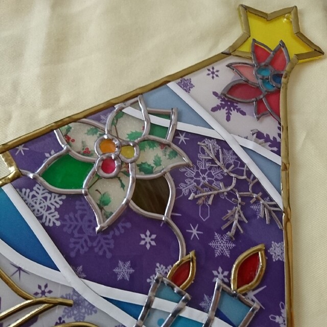 グラスアート作品????クリスマスツリー????ハンドメイド 1