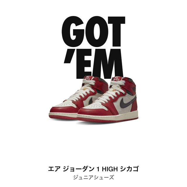 AIR JORDAN1 レトロ HIGH OG Chicago ジュニアシューズ