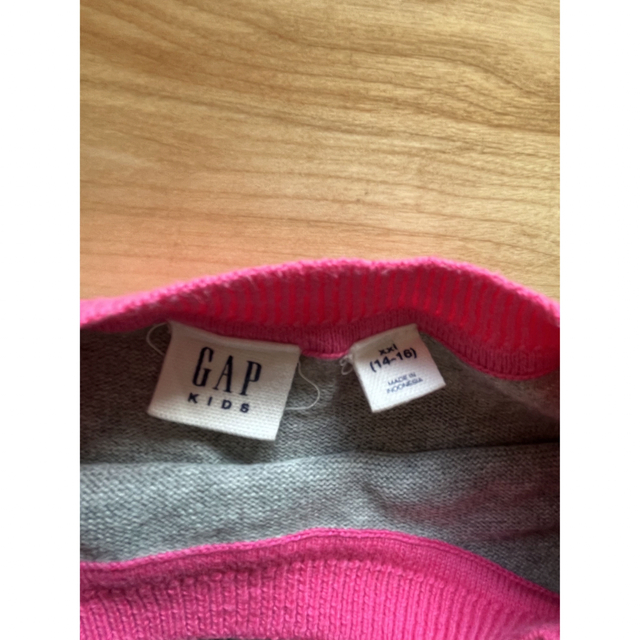 GAP(ギャップ)の美品　ボーダー　ハート　コットン　カットソー　160 キッズ/ベビー/マタニティのキッズ服女の子用(90cm~)(Tシャツ/カットソー)の商品写真