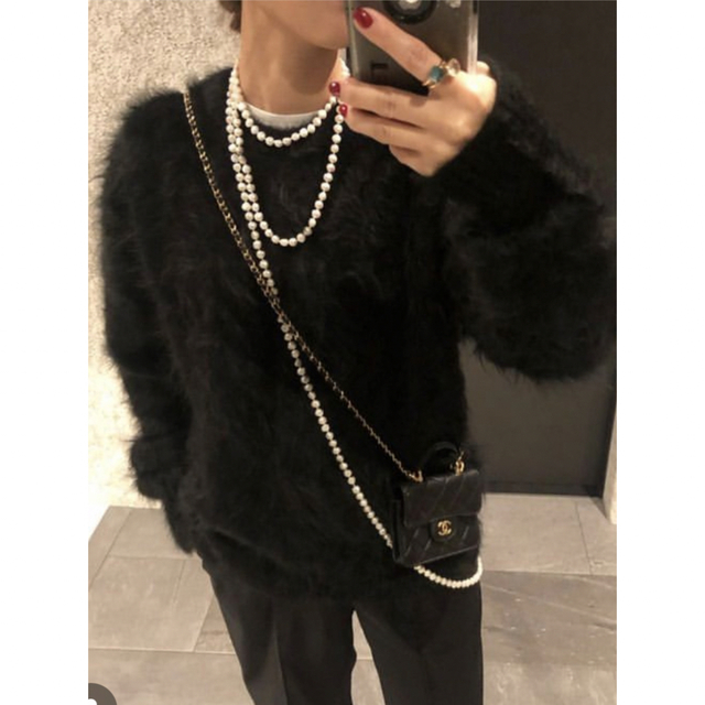 あす楽対応】 BLAMINK 新品 ブラミンク カシミヤファーニット ブラック