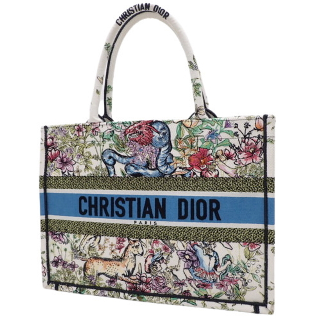 Christian Dior - クリスチャンディオールトートバッグ BOOK TOTE ブックトート ミディアム キャンバス ホワイト白シロ マルチカラー 40802039382