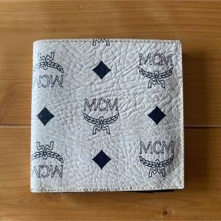 ■新品■未使用■ MCM エムシーエム モノグラム ヴィセトス柄 レザー 二つ折り チェーン ショルダーウォレット 財布 ブラウン系 AR3584