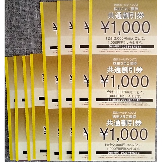 ☆送料無料　西武ホールディングス　共通割引券20000円分