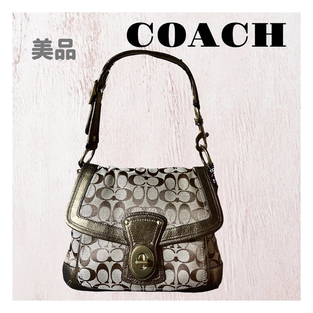 COACH コーチ レガシー シグネチャー スリムフラップ セミショルダーバッグ