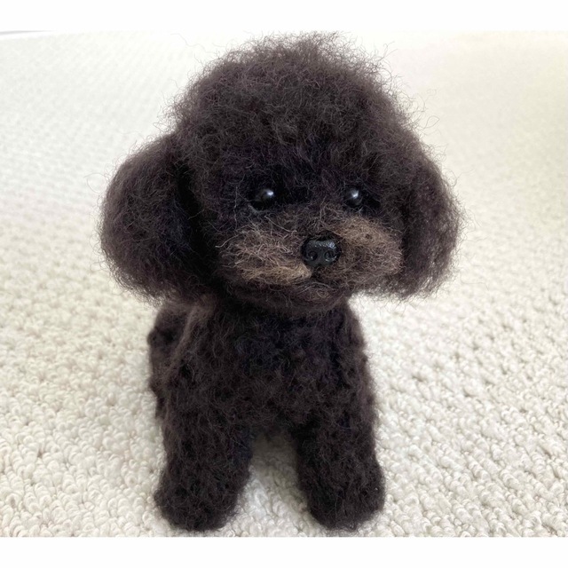 羊毛フェルト＊トイプードル＊黒＊犬の通販 by ついてる's shop