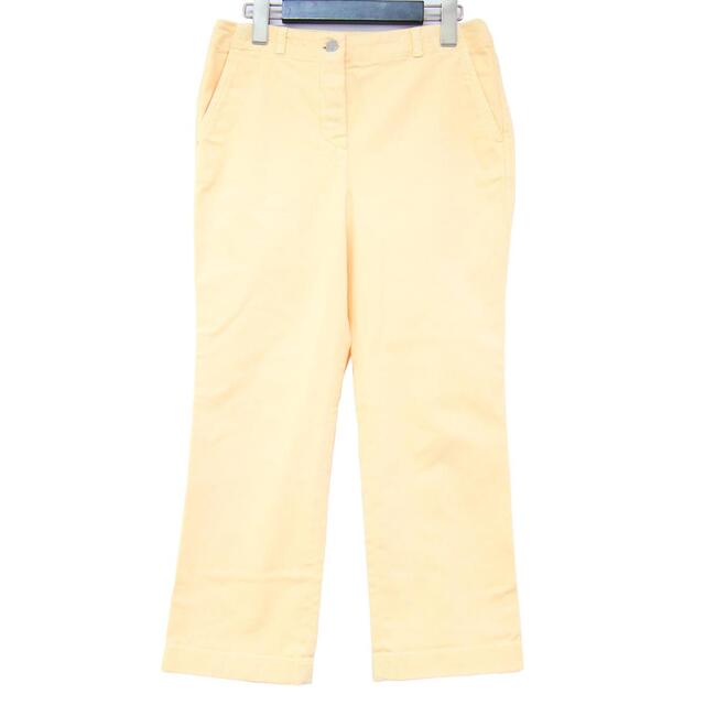 LORO PIANA ロロピアーナ パンツ ボトムス ズボン イエロー 38(M) ストレート クロップド丈 ツイル コットン デリアンパンツ 21春夏 【レディース】【RL008】