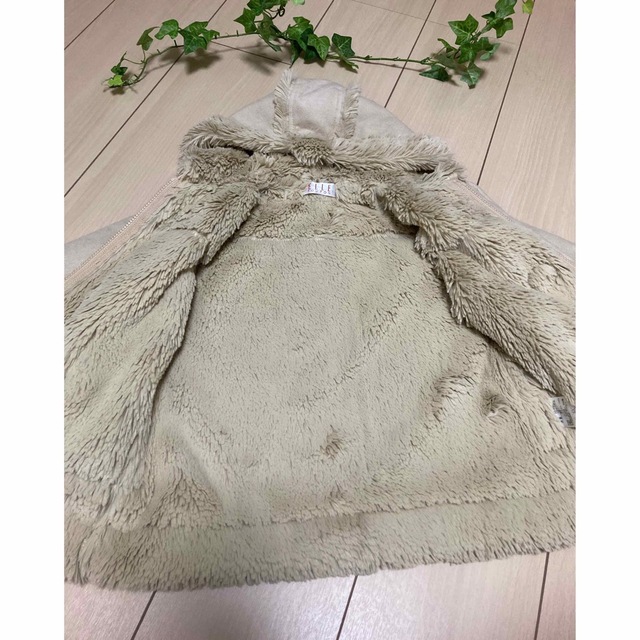 ELLE(エル)の美品！ELLE POUPON あったかダッフルコート　90 キッズ/ベビー/マタニティのキッズ服女の子用(90cm~)(コート)の商品写真