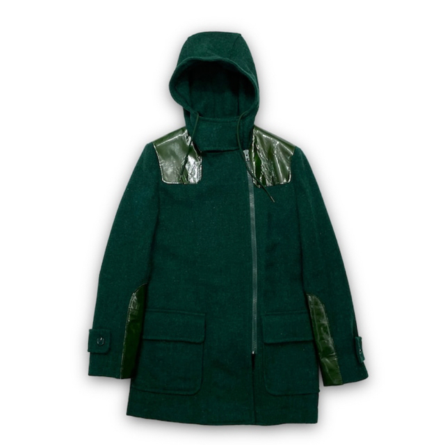miumiu - 2002aw miumiu leather docking coat