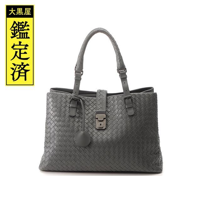 Bottega Veneta(ボッテガヴェネタ)のボッテガ・ヴェネタ　イントレチャート　ローマバッグ　グレー　【205】 レディースのバッグ(ハンドバッグ)の商品写真