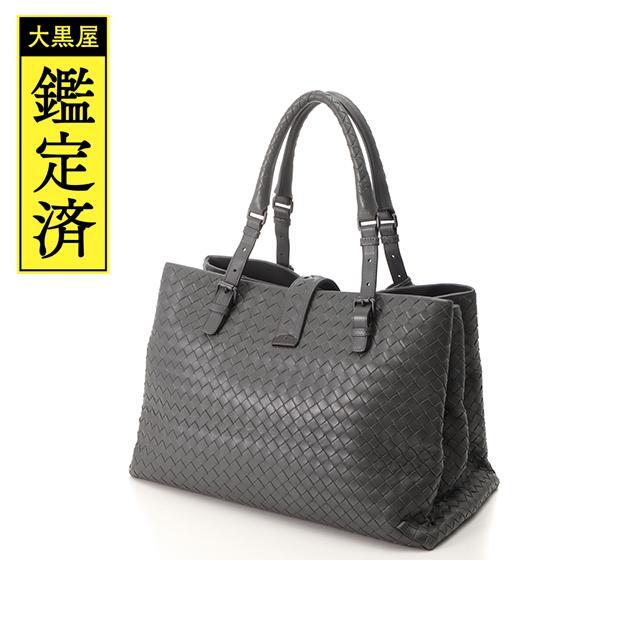 Bottega Veneta(ボッテガヴェネタ)のボッテガ・ヴェネタ　イントレチャート　ローマバッグ　グレー　【205】 レディースのバッグ(ハンドバッグ)の商品写真