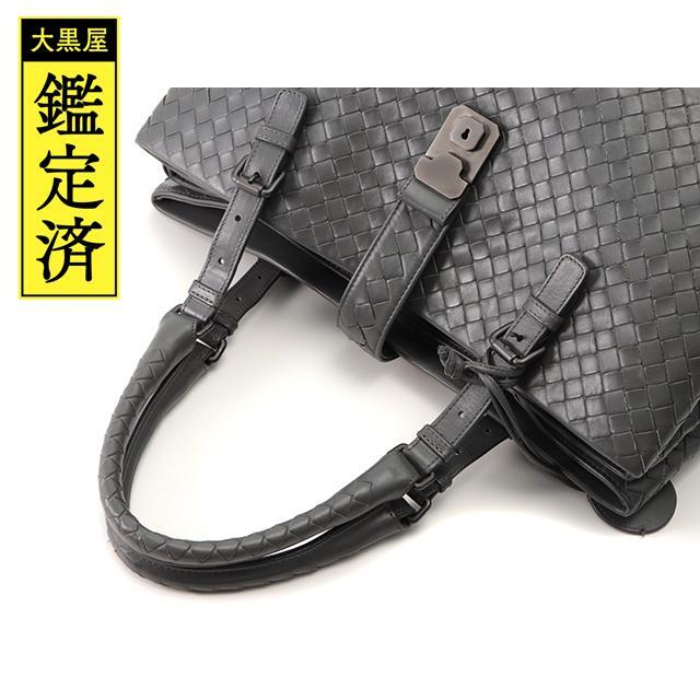 Bottega Veneta(ボッテガヴェネタ)のボッテガ・ヴェネタ　イントレチャート　ローマバッグ　グレー　【205】 レディースのバッグ(ハンドバッグ)の商品写真