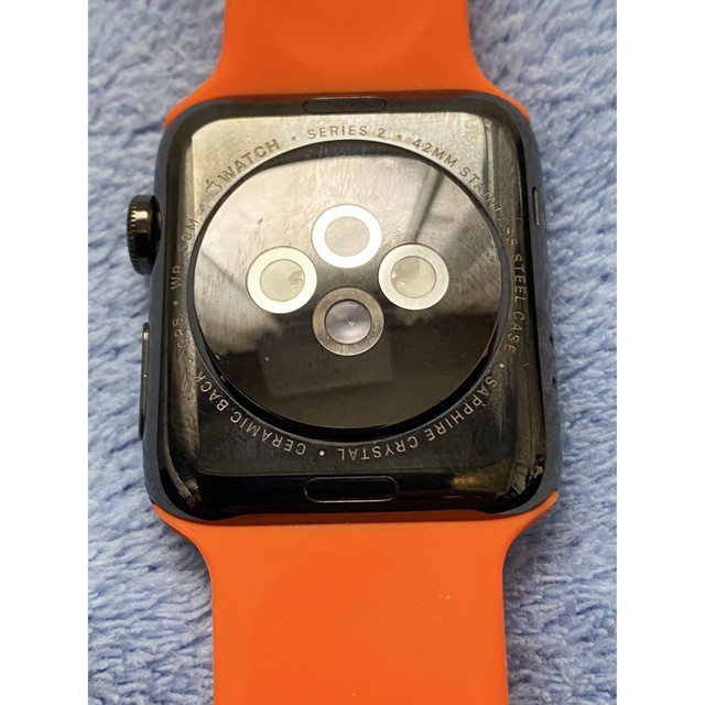 Apple(アップル)のApple watch series 2 ブラックステンレス ジャンクかも。 スマホ/家電/カメラのスマホアクセサリー(その他)の商品写真