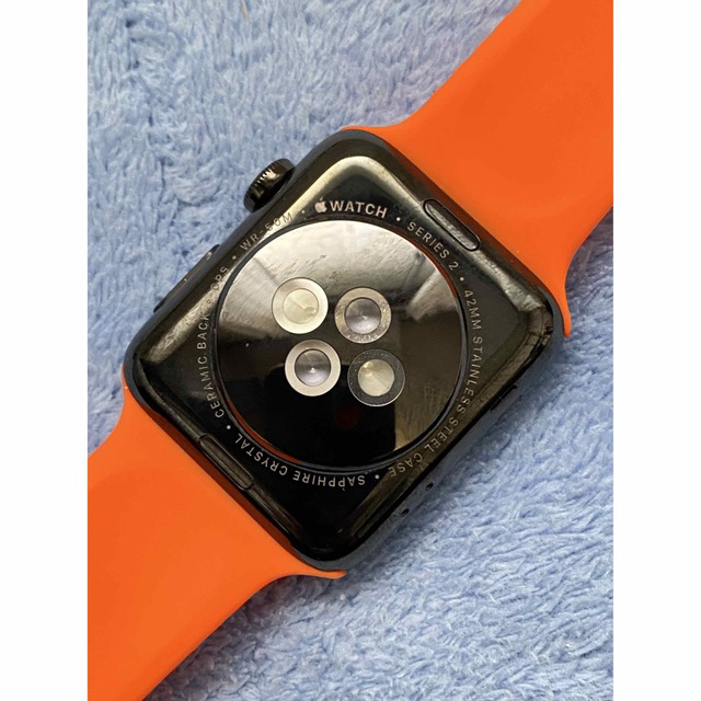 Apple(アップル)のApple watch series 2 ブラックステンレス ジャンクかも。 スマホ/家電/カメラのスマホアクセサリー(その他)の商品写真