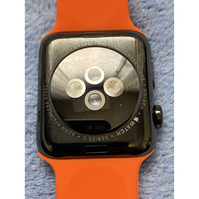 Apple(アップル)のApple watch series 2 ブラックステンレス ジャンクかも。 スマホ/家電/カメラのスマホアクセサリー(その他)の商品写真