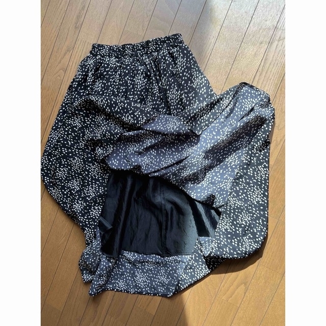 SM2(サマンサモスモス)のSamansa mos2 blue 黒地に白い模様のスカート レディースのスカート(ロングスカート)の商品写真