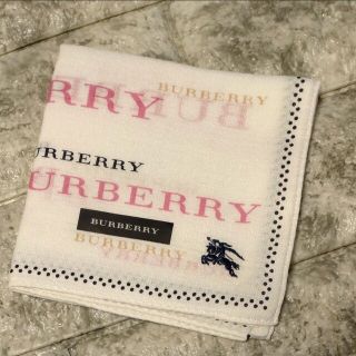 バーバリー(BURBERRY)の新品シール付　バーバリー　ロゴ模様　ハンカチーフ　49×49(ハンカチ)