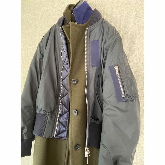 sacai luck(サカイラック)のMA-1ドッキングコート レディースのジャケット/アウター(ノーカラージャケット)の商品写真