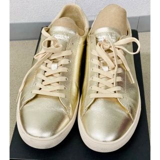 CLAE  クレイ　レザー スニーカー ゴールド 25㎝(スニーカー)