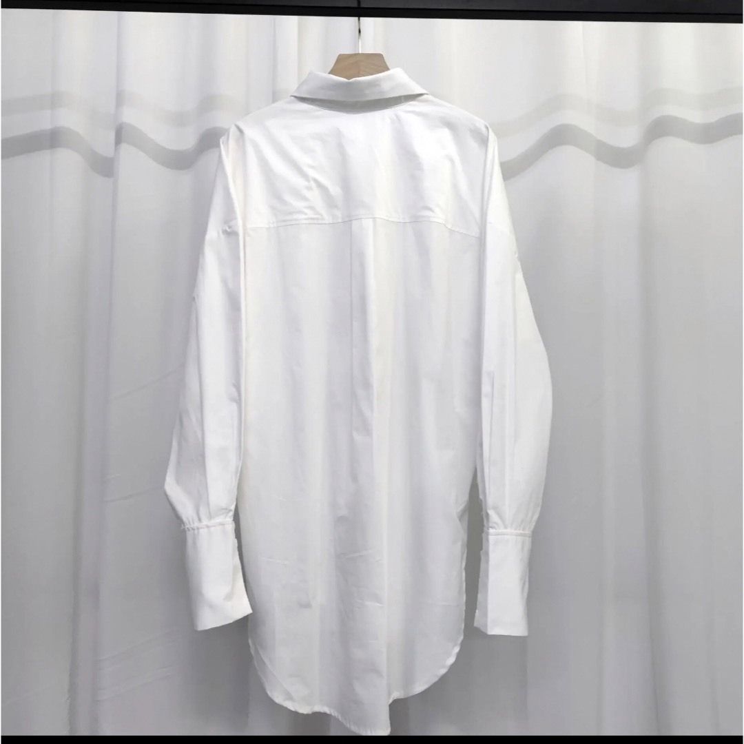新品　ETRE TOKYO ウエストシャーリングシャツ　ホワイト　ブラウス　長袖