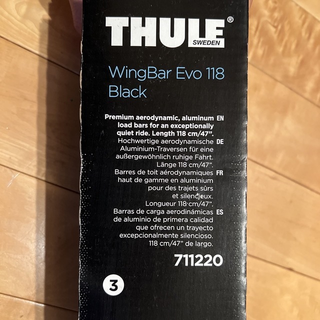 THULE(スーリー)のThule Wing Bar Evo 118 Black cx8 cx5 自動車/バイクの自動車(車外アクセサリ)の商品写真