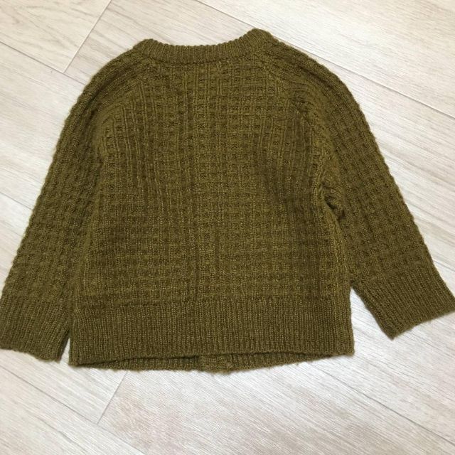 Branshes(ブランシェス)のbranshes ssサイズ　ボタンアップカーディガン　カーキ　100サイズ キッズ/ベビー/マタニティのキッズ服男の子用(90cm~)(カーディガン)の商品写真