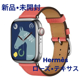 エルメス(Hermes)の新品未開封⭐️Apple Watch HERMES ローズテキサス レザーバンド(腕時計)