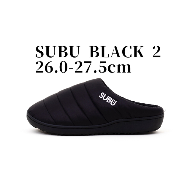 SUBU BLACK 2 26-27.5cm 黒　ブラック　冬のサンダル　スブ